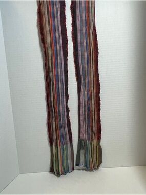 Wallace Sewell Peonia Crepe scarf silk &wool Multicolor Vibrant Scarf  ~60”